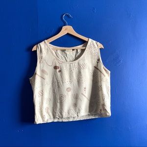 Jenny Lemons linen crop tank embroidery pattern